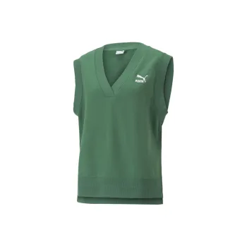 PUMA CLASSICS V Neck Vest Tank Top Women's Green