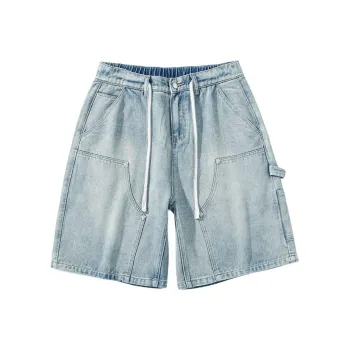 NVRFRGT Denim Shorts Unisex Washed Color