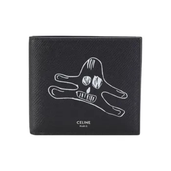 CELINE Calfskin Wallet Men's Black