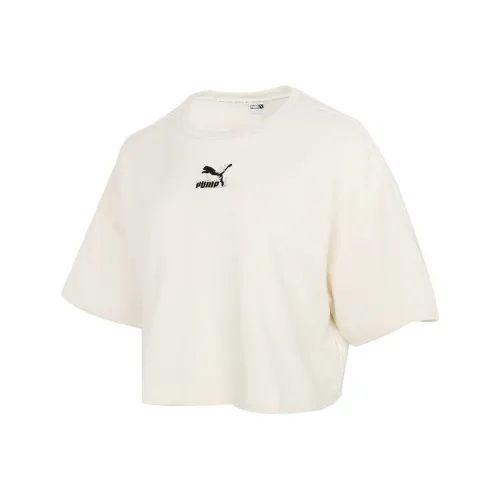 PUMA Crop Tops Women's Ecru