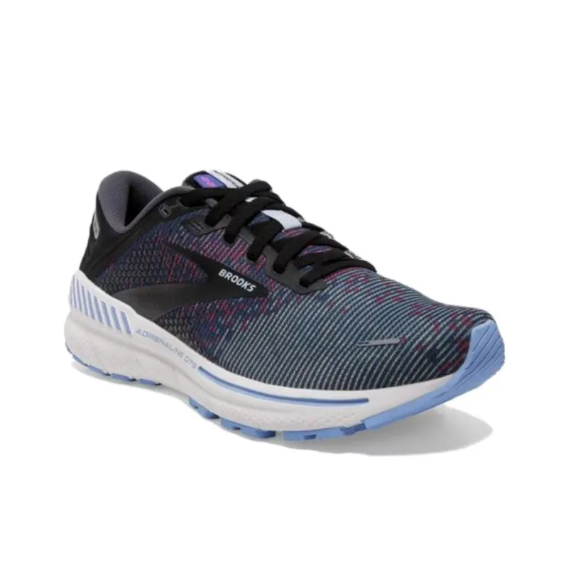Brooks Adrenaline GTS 22 Anti Slip Wear Resistant Low Top Sprint Running Shoes Unisex Black Purple Blue-2