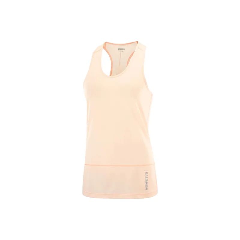 SALOMON CROSS RUN Tank Tops Women's Light Pink-0