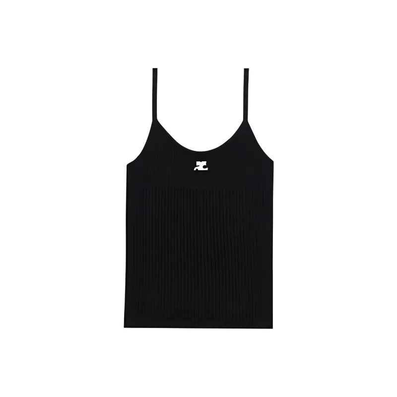 COURREGES Reedition Ribbed Tank Top-0