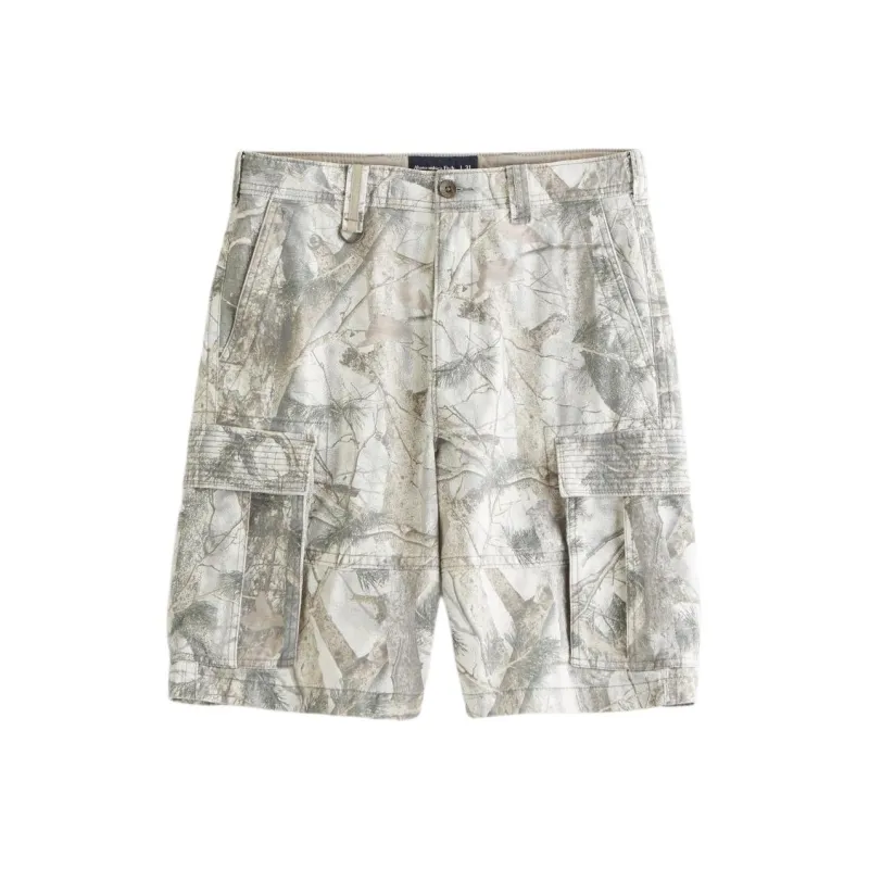 Abercrombie＆Fitch Cargo Shorts Men's Gray Camouflage-0