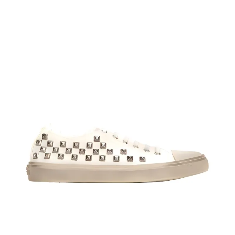 SAINT LAURENT Paris Low Top Stylish Skateboarding Shoes Women's White-1