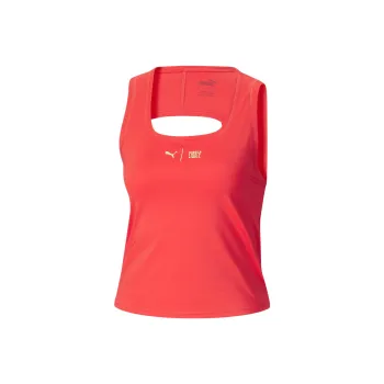 PUMA FIRST MILE Women's Cropped Running Tank Top Tank Tops Women's Orange Red