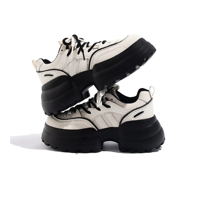 DAPHNE Shock Absorbers With Slip Resistant And Abrasion Resistant Properties Low Top Chunky Sneakers Women's-4