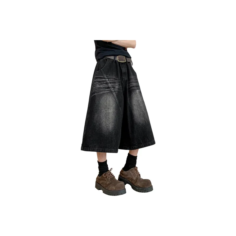 MARK WAFFLE Denim Shorts Unisex-5