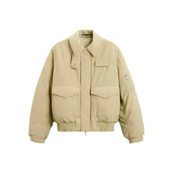 ZARA Puffer Jacket Men's Yellow Green