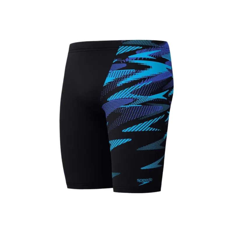 Speedo HyperBoom V Cut Swimming Shorts Men's Black/Blue-1