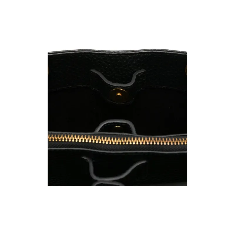 LIU·JO Polyester With Polyurethane Resin Tote Bag, Shopping Bag, Shoulder Bag, Handbag Women's Black-3