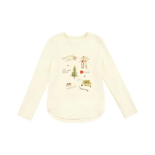 Fragment T-Shirt Women's Beige Yellow