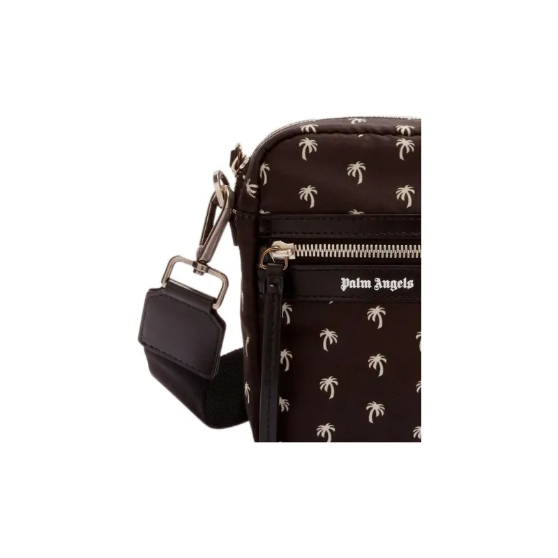PALM ANGELS Palms Crossbody Bag Mini Black/White-3