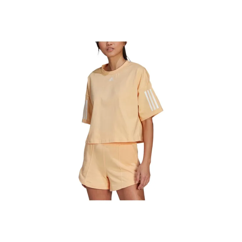 Adidas Crop Tops Women's Amber Yellow-0