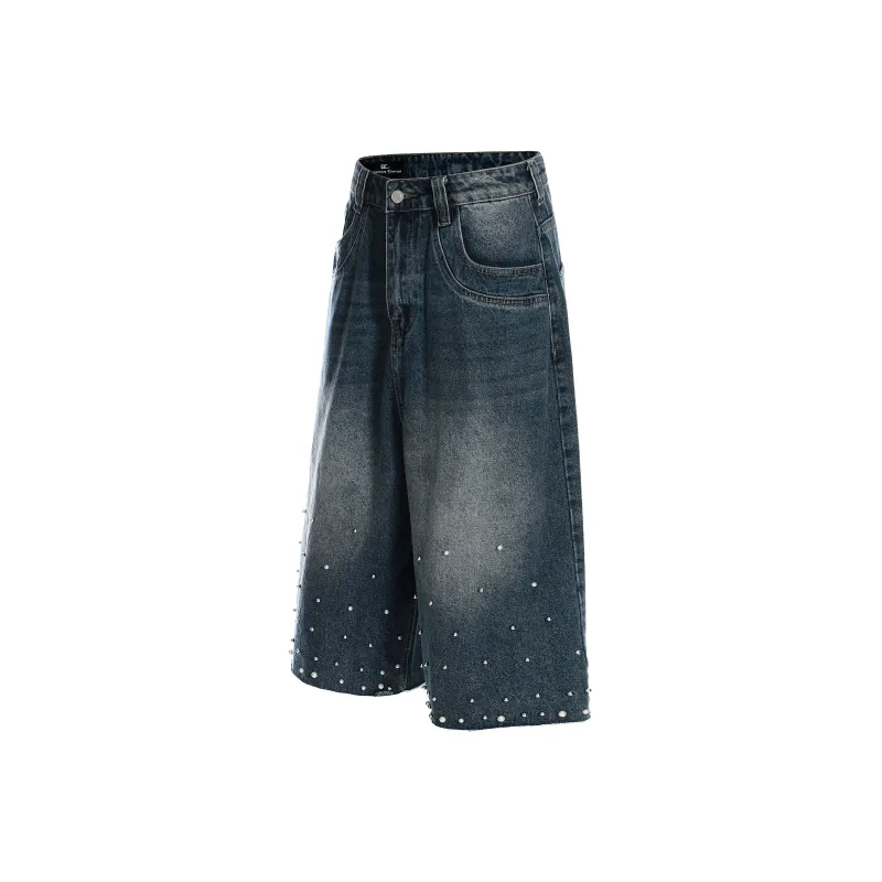 GBXM Denim Shorts Unisex Vintage Blue-1