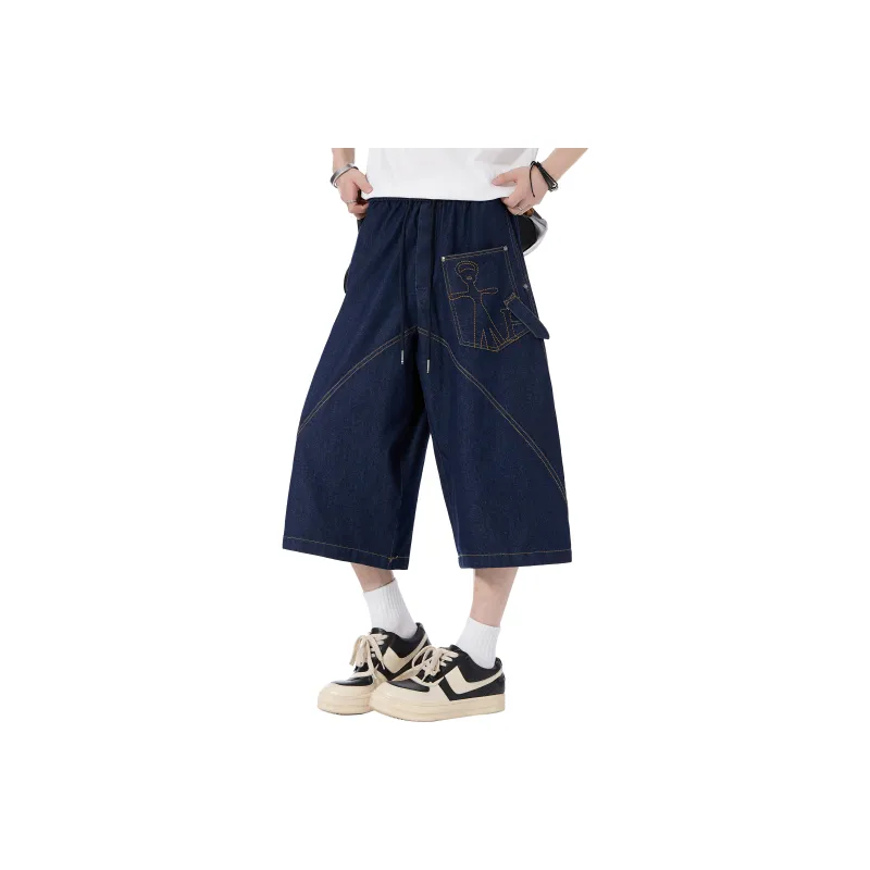 MARK WAFFLE Denim Shorts Unisex-6