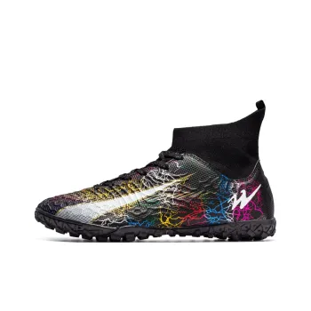 Binary TF Rubber Broken Studs Cushioning Abrasion Resistant Lightweight Soccer Shoes Unisex Black