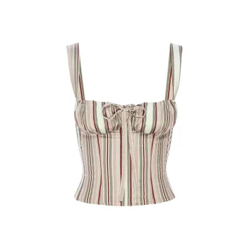 Miaou AGNES CORSET Tank Tops Women's Stripes