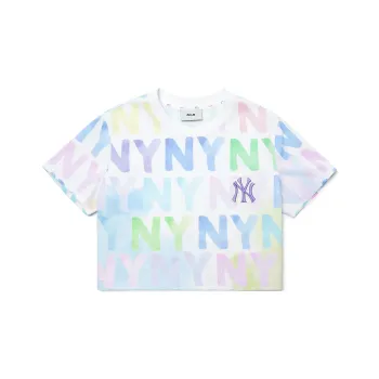 MLB Base Logo Crop Tops Women's White