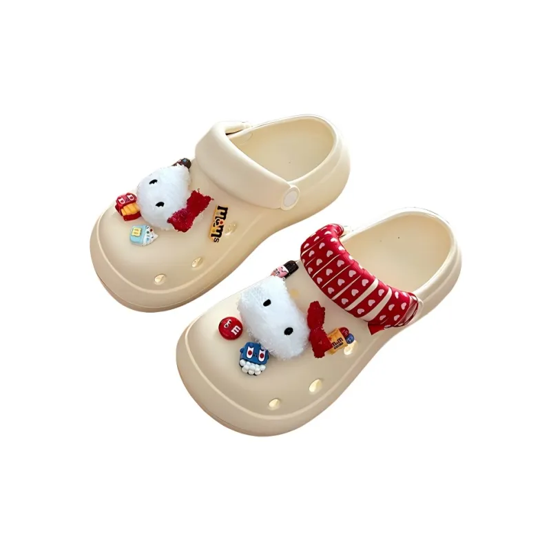 TLIT Cute Cartoon Squashy And Bouncy Feeling Soft Sole Clogs For Women's, Platform Slip Resistant Closed Toe Home Shoes-2