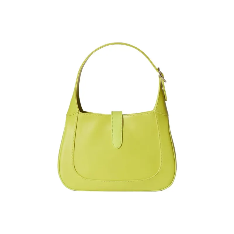 GUCCI Jackie 1961 Leather One Shoulder Handbag Small Size Women's Emerald Green-4