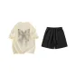 Clothing Set (Apricot Short-Sleeved Shirt+Black Shorts)