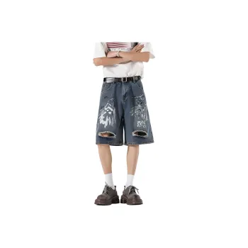 BEAR UNION Denim Shorts Unisex Dark Blue