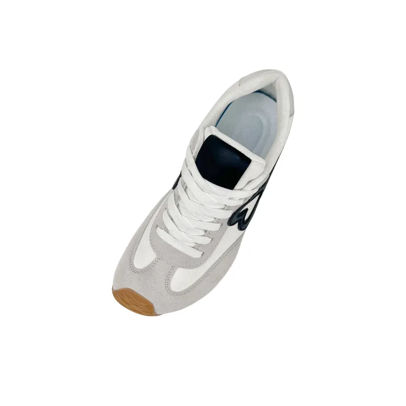 Rongchuan Slip Resistant, Abrasion Resistant, Lightweight, Breathable Low Top Skateboard Shoes Unisex White Black-3