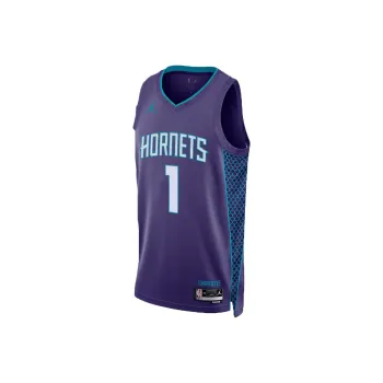 Jordan Charlotte Hornets Statement Basketball Jerseys Men's Purple