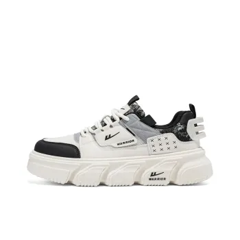 Warrior Coverage Height Increasing Abrasion Resistant Lightweight Slip Resistant Low Top Casual Shoes Men's Beige Black