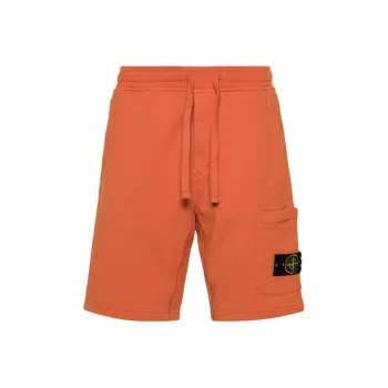 STONE ISLAND Logo Patch Drawstring Bermuda Shorts
