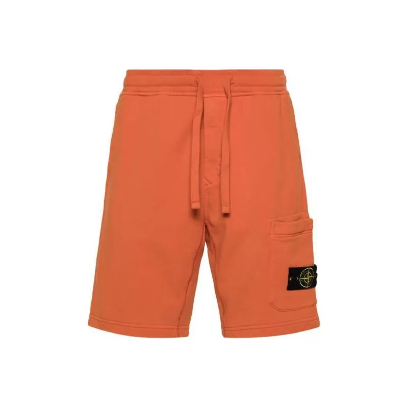 STONE ISLAND Logo Patch Drawstring Bermuda Shorts-0