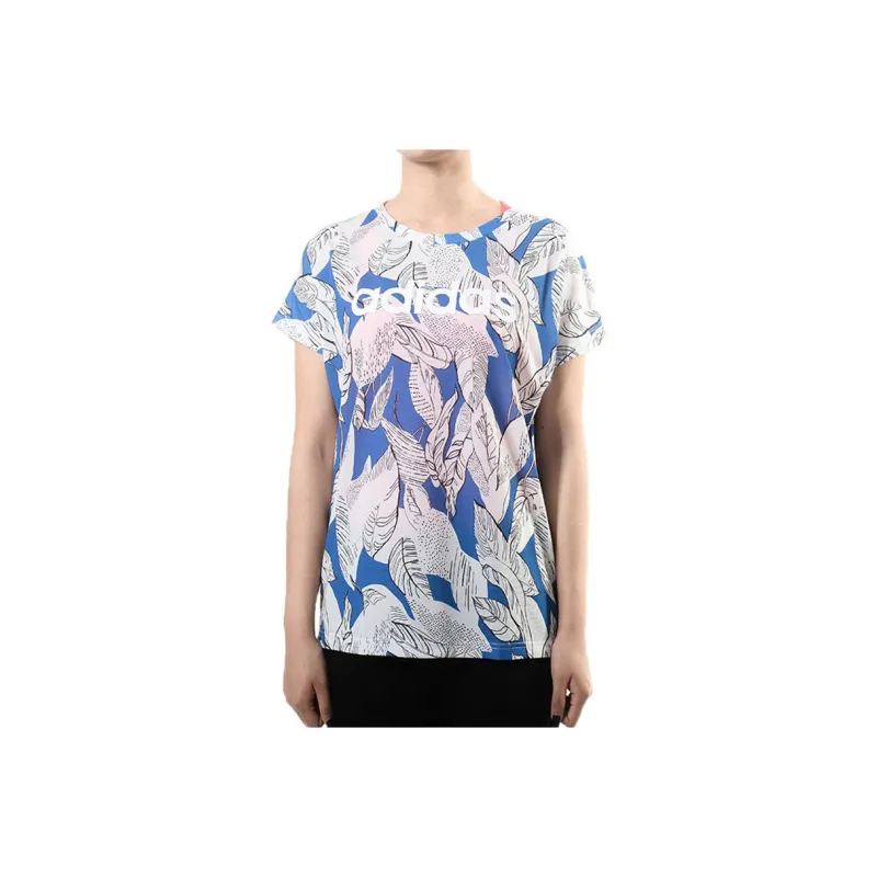 Adidas T Shirt Women's Multicolor/Blue White-0