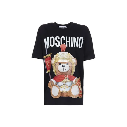 MOSCHINO Drop Shoulder Sleeve T Shirt Women's Black