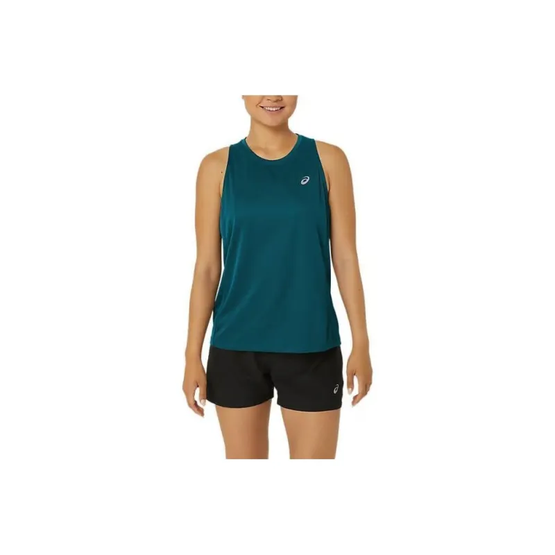 Asics SILVER TANK Tank Tops Women's Green-0