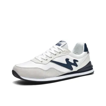 Binary Lightweight, Breathable, And Slip Resistant Low Top Casual Shoes Men's Ivory/Navy Blue
