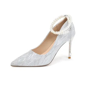 Lan Miao Slim Heel High Heels 5CM7CM9CM Women's Silver