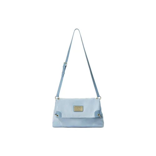 Lee Fabric Paper Folding Bag, One Shoulder Handbag Women's Light Blue