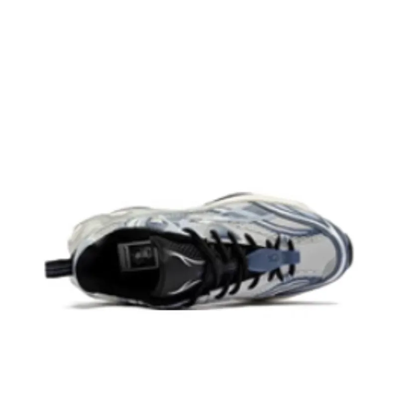 QIAODAN Get Rich Every Day Anti Slip Wear Resistant Low Top Casual Shoes Men's Gray Blue-4