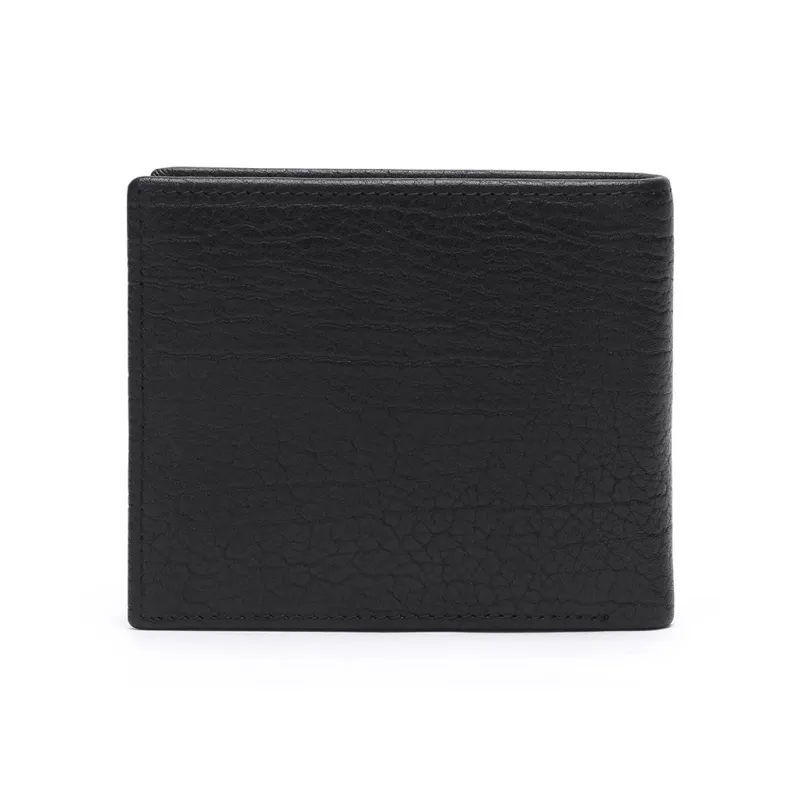 Satchi Cow Leather Wallet Regular Men's Black-3