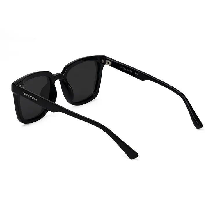 HELEN KELLER Plate Frame Square Sunglasses Unisex-4
