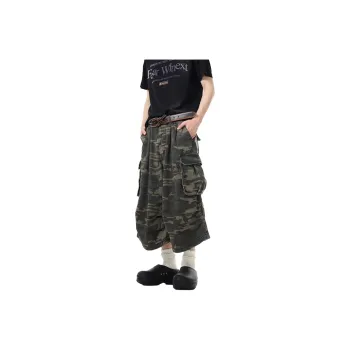 FA2LO Denim Shorts Unisex Green