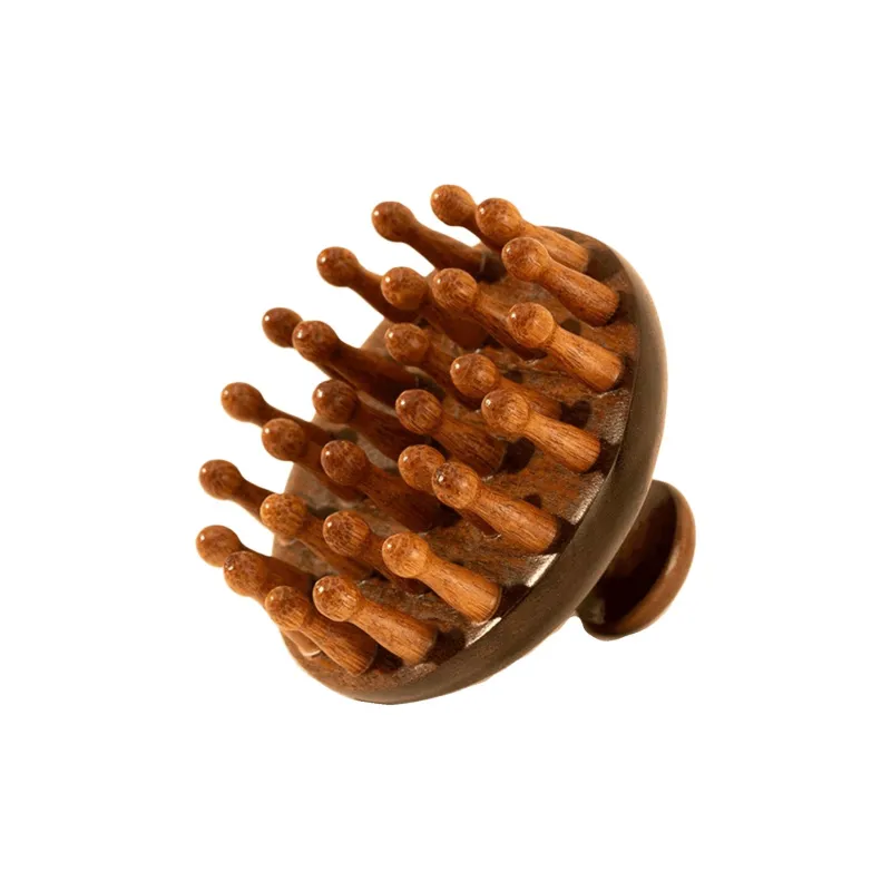 Gentle Welcome High End Sandalwood Round Disk All Comb Hair Unblocking Magic Tool For Smooth Hair Without Pulling-0