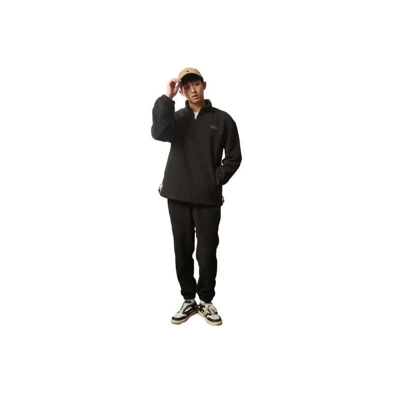 Tonlion Casual Sportswear Men's Set Black Pants-0