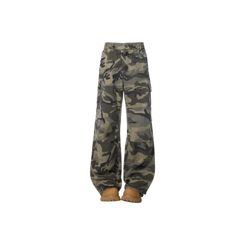 UPZCY Cargo Pants Unisex Army Green