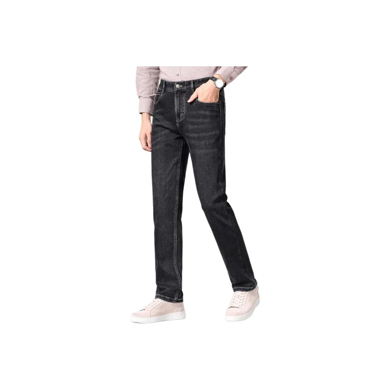 Red Bean Casual Pants Men's Blue Black-0