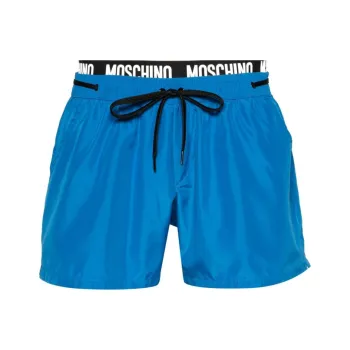 MOSCHINO Logo-waistband Swim Shorts