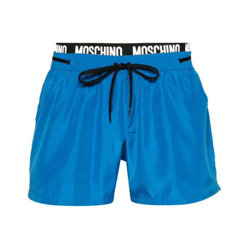MOSCHINO Logo-waistband Swim Shorts-0