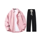Long-Sleeved Set (Pink+Black)