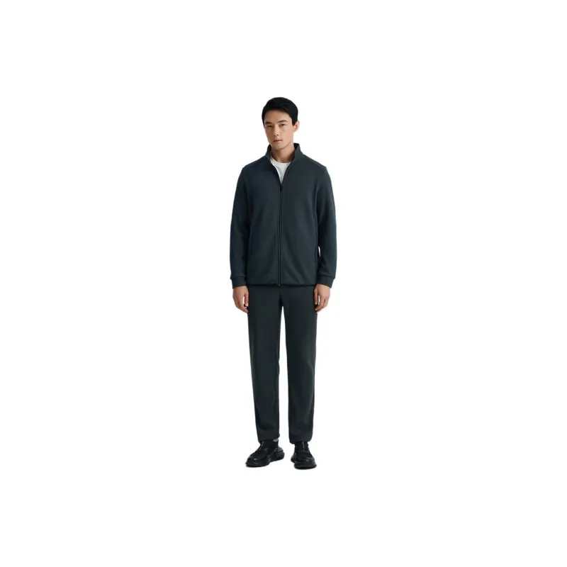 DIKENI Casual Pants Men's Dark Charcoal Gray-0